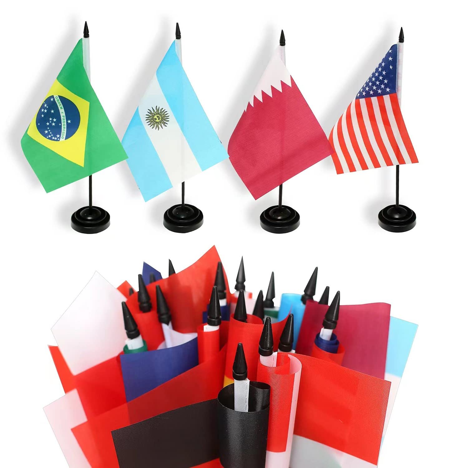 ZXvZYT World Cup 32 Countries Desk Flags : Amazon.co.uk